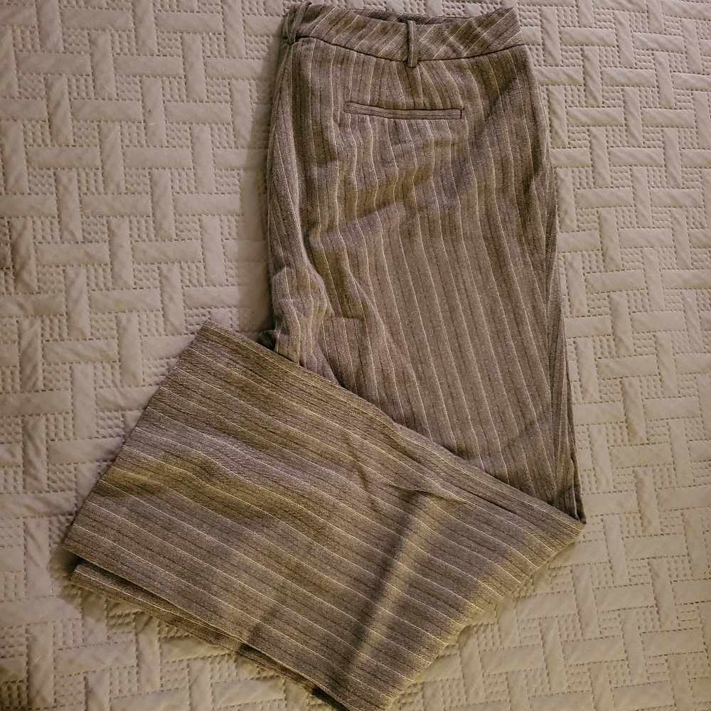 Dress Pants Grey Pinstripes